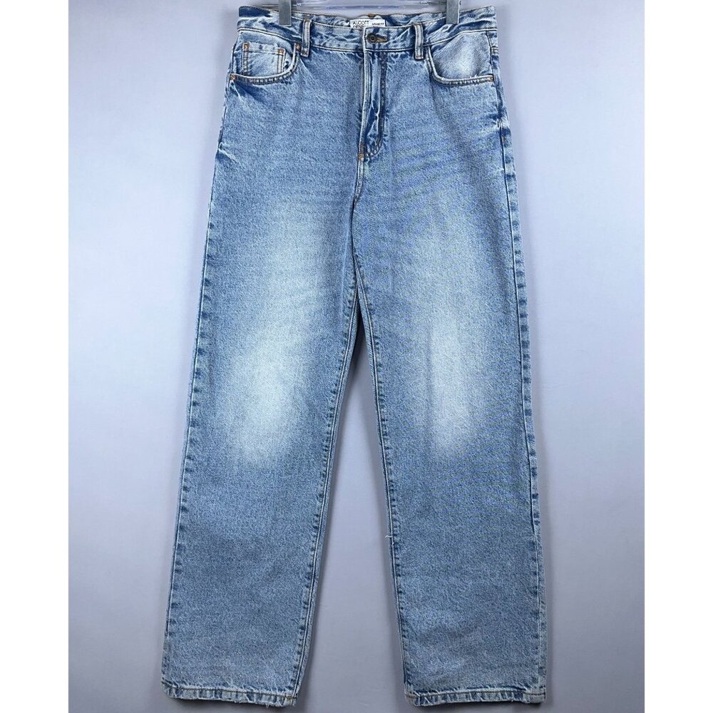 Alcott Straight Leg Jeans Womens Size 32 Loose Fit Denim Light Wash Blue